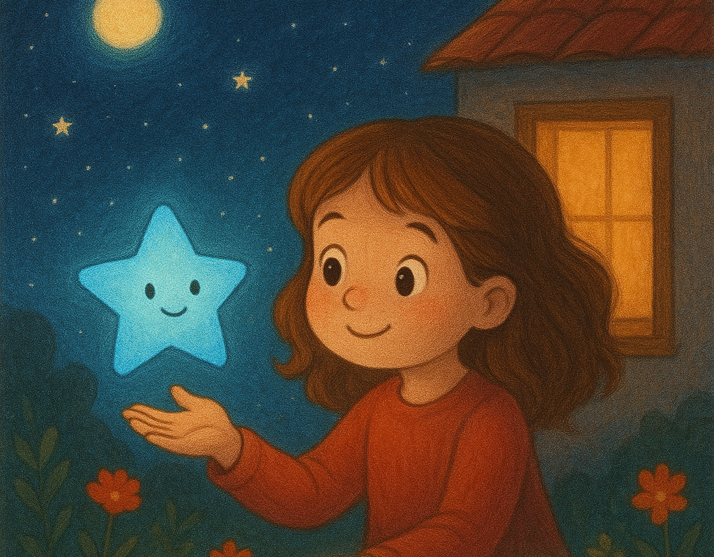 A menina e a estrela brilhante
